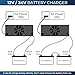Car Battery Charger 12V 24V, Heavy Duty 6AH~105AH - 12 Volt Battery Charger with Auto/Manual Modes for Motorcycle, Marine