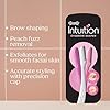 WILKINSON SWORD - Intuition Eyebrow Shaper for Women | Facial Hair Remover and Trimmer | Exfoliating Dermaplaning Tool | Pack of 3 Disposable Razors #1