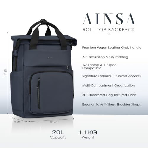RARE RABBIT Gallardo 35L Black Backpack Blue - Image 3