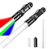 4 Colors in 1 11 inch LED Signal Traffic Wand,LED Tactical Flashlight,Red Green Blue White...
