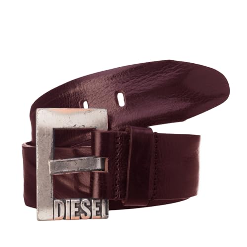 Diesel BIROC Cintura Ceinture Ceinture Ladies Cuir véritable (Marron, 80 cm)