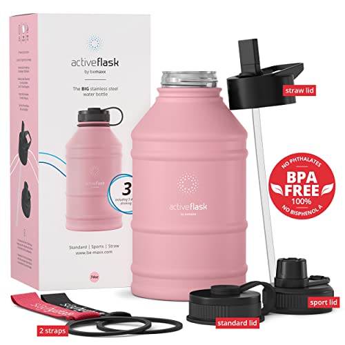 Borraccia in acciaio inox Active Flask + cannuccia...