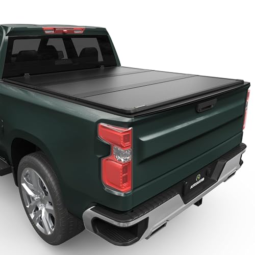 AUTOSAVER88 FRP Hard Tri-fold Truck Bed Tonneau Cover Fits for Chevy Silverado/GMC Sierra 2500 3500...