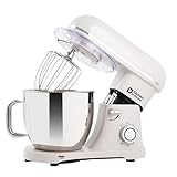 Kitchen in the box Stand Mixer - 900 Watt Heavy Dough Standing Mixers with 6.5 Quart Mixing Bowl, Tilt-head, Dough Hook, Whisk, Flat Beater and Splash Guard (White)