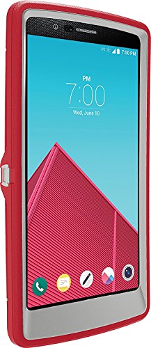 OTTERBOX Defender Series Case for LG G4 - Retail Packaging - Sleet Grey/Scarlet Red