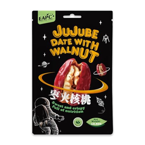 EAPC Dried Date and Walnut, Individually Wrapped for Freshness, Healthy