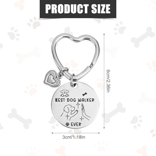 Gosknor Schlüsselanhänger als Geschenk für Hundebesitzer, 'Best Dog Walker Ever' Süßer Schlüsselanhänger mit Hundeführer-Welpenmotiv für Frauen und Hundeliebhaber (Labrador)