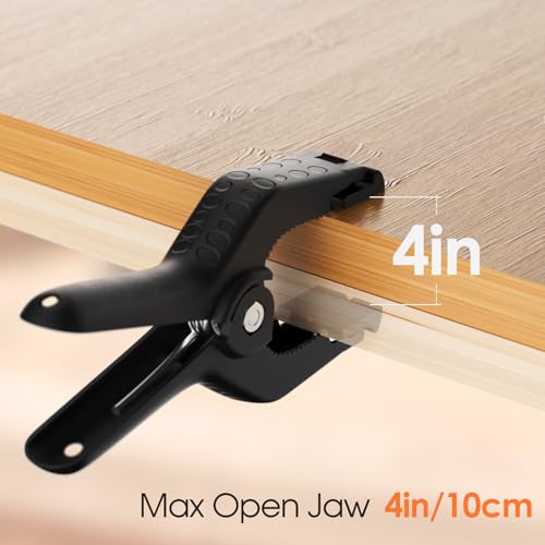 Image of Backdrop Clamps Clips - 9in - Large Spring Clamps for Backdrop Stand, 6 Pack Heavy Duty Plastic Muslin Photo Clamp for Photography Photobooth, Balloon Arch, Woodworking