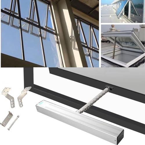 Actuador eléctrico para abrir ventanas (24 V), abridores automáticos de ventana de cadena, carrera de 300 mm a 800 mm, para ventanas abatibles, tragaluces, ventilación de techo, 300 mm-24 V, solo