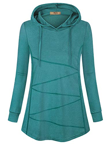 Miusey Long Sleeve Workout Tunic Tops to Wear with Legging for Women,Ladies Fall Tunic Shirts with Hoodies Knit Sweatshirts Hooded Loose Fit Leisure Casual Tee Shirts Oversize Clothing Green XXL Miusey Long Sleeve Workout Tunic Tops to Wear with Legging for Women,Ladies Fall Tunic Shirts with Hoodies Knit Sweatshirts Hooded Loose Fit Leisure Casual Tee Shirts Oversize Clothing Green XXL