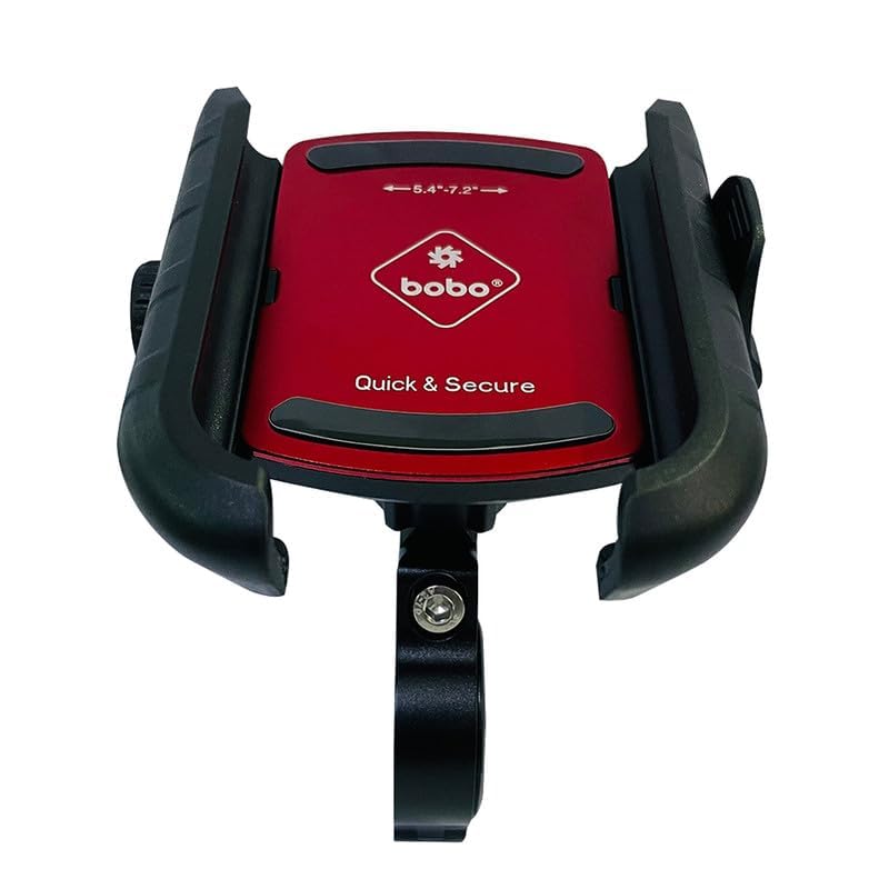 Image of BOBO BM14 Quick Release Enhanced BM4 Waterproof Bike /Motorcycle /Scooter Mobile Phone Holder Mount, Ideal for Maps and GPS Navigation (Red)