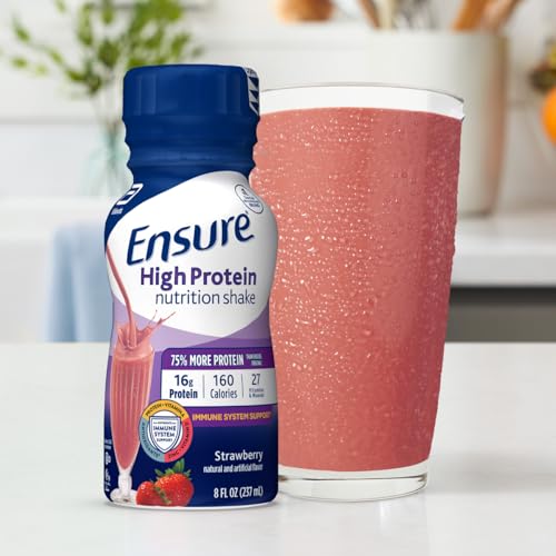 Ensure 66546 High Protein Nutritional Shake, 16G Protein, Meal Replacement Shakes, With Nutrients To Support Immune System Health, Strawberry thumb #8