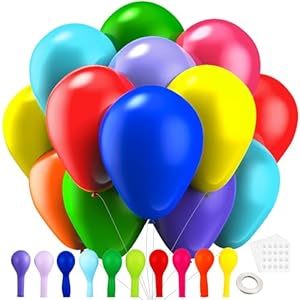105pcs Rainbow Latex Balloons, 12 i...