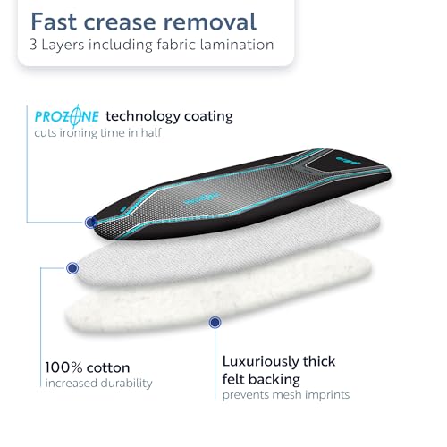 Extra Thick Black Ironing Board Cover, 122 x 38 cm - Image 2