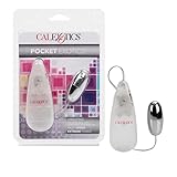 CalExotics Pocket Exotics Vibrating Silver Bullet Vibrator, Powerful Multiple Speed and Easy Controller, Adult Sex Toy SE-1105-05-2
