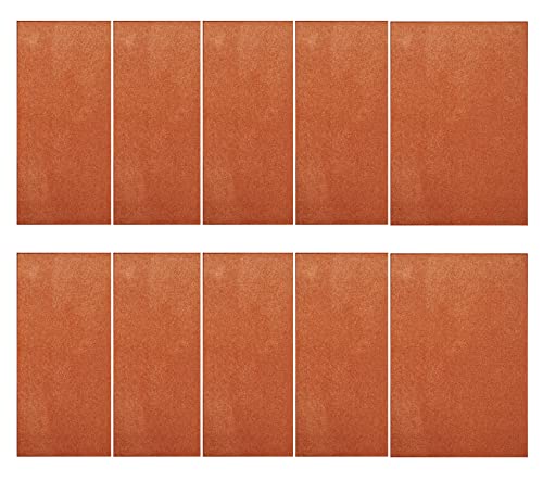Furnish my Place Modern Plush Solid Orange Color Rug, Indoor/Outdoor Mat, Area Rugs Great for Kids, Pets, Event, Living Room, Made in USA, 2' x 3' Rectangle - Set of 10