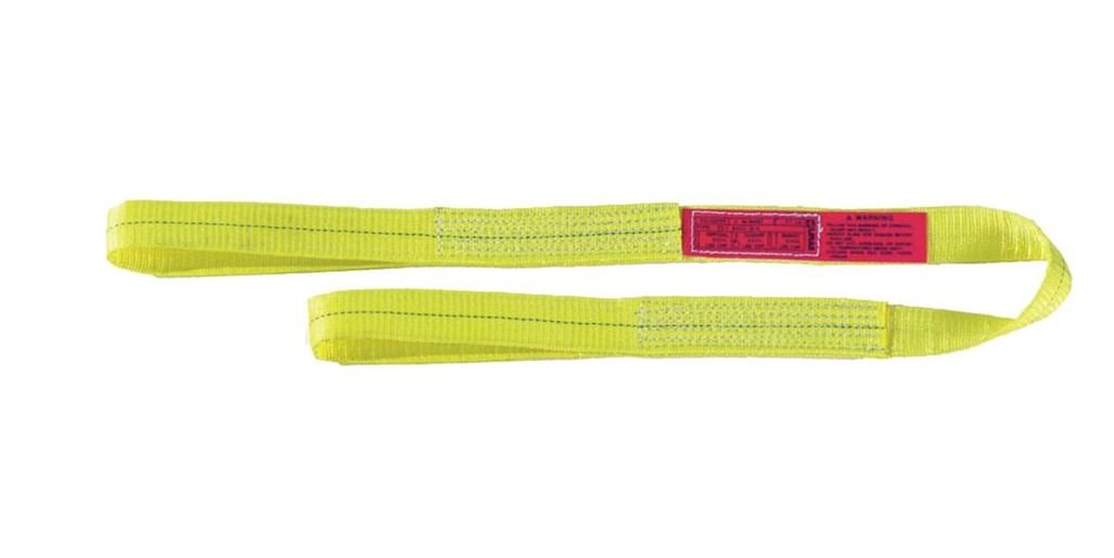 EE1601DFX8 Polyester Web Sling, 1-ply, Eye and Eye, Flat Eye, 1 Width x 8' Length
