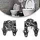 WC-Sitz-Scharniere Verbindungsstück Dreieck Zinklegierung Verstellbare WC Chrom Scharniere mit Beschlägen Ersatzteile Toilettendeckel Scharniere für Badezimmer Hotels und öffentliche Orte, 2 Stück