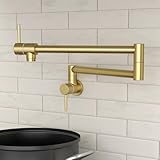 KES Brushed Gold Pot Filler with Heat-Resistant Cartridge, 25.6
