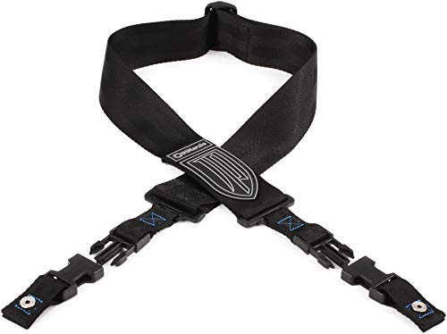 Sangle DiMarzio DD2200JP-BKBL John Petrucci haute résistance à coutures bleues