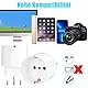 Reiseadapter, 3er Pack DE auf IT Reisestecker Adapter 2 Pin Europa auf 3 Pin Italien Stecker Typ L Schuko Adapter EU auf Italien Chile, Weiß