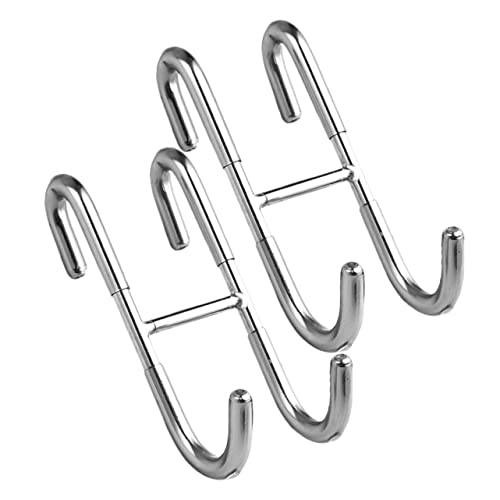 PRETYZOOM The Door Hook Rack 2 Pack S-Shape Hooks for Coats Towels and Organizing Made of Steel