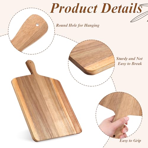 Tabla de Cortar de Madera Acacia 43x33x1.5 cm con Mango miniatura 3