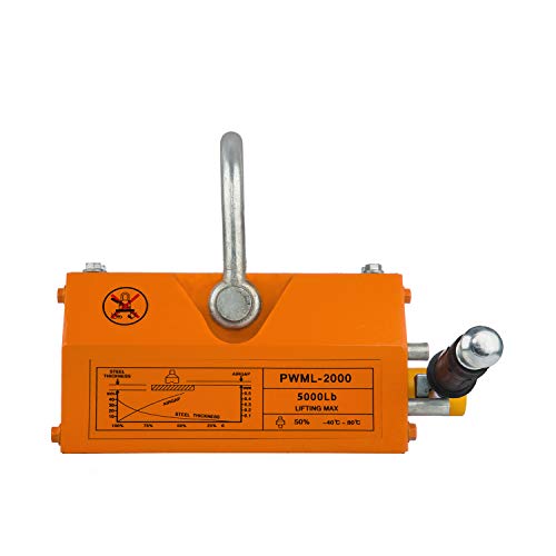 Prowinch 2 Ton Magnetic Lifter 4000 lbs Capacity Crane Hoist Lifting Magnet Neodymium Iron 2000 kg Metal Lifting Magnet