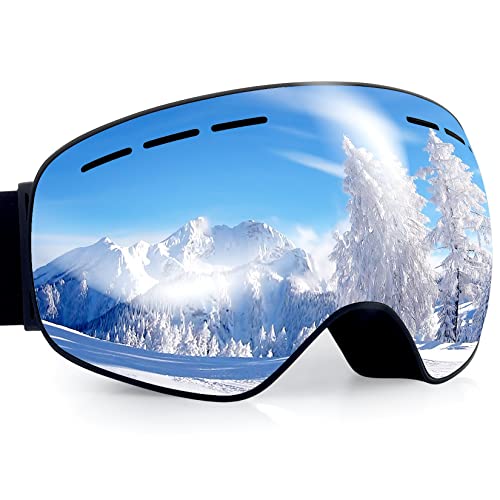Image of Ski Goggles Anti Fog UV Protection Double Layer Spherical Lens Snow Snowboard Goggles for Women Men Youth