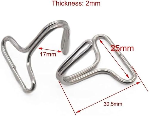 Tnyvm 10Pcs Silver Hook Ring Bundle Strap Car Seat Cushion Hook for Ribbon Loop Belt Hanger Clip Style B Nickel, Fasteners, Buckles