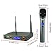 Wireless Microphone System, FREEBOSS KV-22 VHF Dual Channel Handheld Wireless Mic,with Metal Receiver, Ideal for Karaoke, Church, DJ Party
