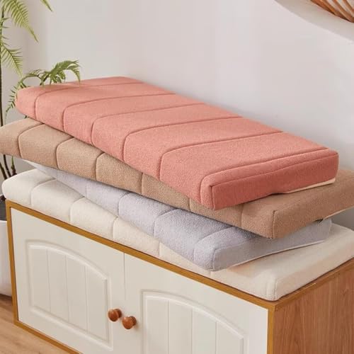 Genérico Cojín para Banco a Medida para Interior, Cojín para Asiento a Medida, Cojín para Banco Antideslizante Impermeable con Cremallera, para Columpio, Alféizar de Ventana