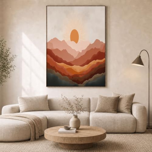 Toile chaînes de montagnes pour décoration murale de chambre moderne