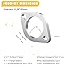 QYFNB 2.5 Inch Exhaust Flange Gasket Kit, Premium 304 Stainless Steel Automotive Replacement Exhaust Gasket, Catalytic Converter Gasket, Exhaust Flange Repair Kit with Bolts & Nuts
