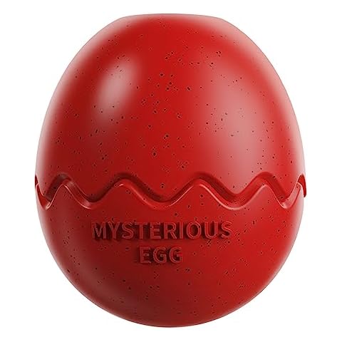 HYCNPTD Dog Chew Toy Aggressive Chewer Slow Feeder Supply Toys (Freely Mix Dry & Wet Food) for Medium & Large Dogs - Mystery Egg Cover