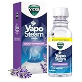 Vicks VapoSteam Lavender - Medicated Liquid with Camphor, Cough Suppressant - Helps with Cough Relief, Relaxation, and Comfortable Sleep, Use in Vaporizers and Humidifiers, 8 Oz