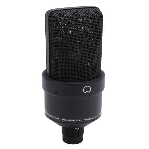 Sxhlseller Profesjonalny Mikrofon Kondensacyjny z Mocowaniem Uderzeniowym i przednią szybę - 26 Mm Membrany do Podcastingu, śpiewu, Transmisji na żywo, Gier (BLACK)