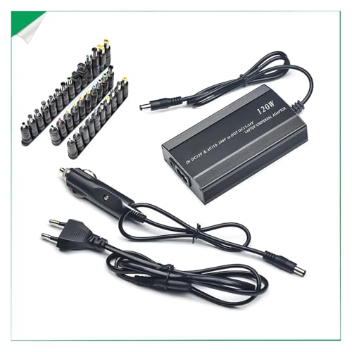 Cargador de coche para portátil de 120W con adaptador universal de corriente alterna 110-240V