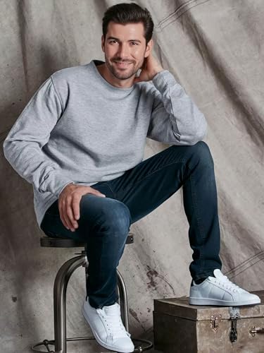 Men's Soft Crewneck Sweatshirt Breathable Crew Neck Pullover Outdoor Athletic Long Sleeve Sweatshirts2