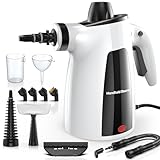 LABIGO Steam Cleaner, Pressurized Handheld Multi-Surface Natural Steam Cleaner with 12pcs Accessory & Safety Lock, Portable Steamer for Cleaning Home, Kitchen, Bathroom, Car, Upholstery, Grout, Window