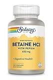 Solaray HCL with Pepsin -- 650 mg - 100 Capsules