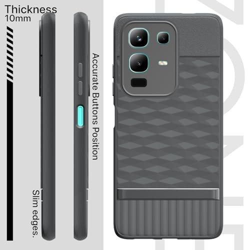 Image of Outlouders Back Cover for Infinix Note 50x 5G | Full Camera Protection | TPU Soft Flexible Shockproof Bumper Case (Grey)