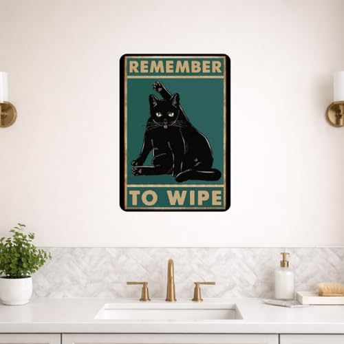 Image of Zesta Bathroom Decor Items Washroom Decor Tin Sign | Aesthetic Posters Wall Poster for Bedroom | Magnetic Cafe Decoration Items / Restaurant Decorations Items | Quirky Home Decor Bar Accent (Bathroom (7))