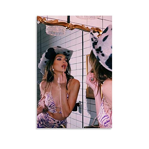 QTPL Posters for Boys Room Model Poster Kendall Jenner Poster Sexy Poster Vintage Poster Poster Decorative Painting Canvas Wall Art Living Room Posters Bedroom Painting 12x18inch(30x45cm)