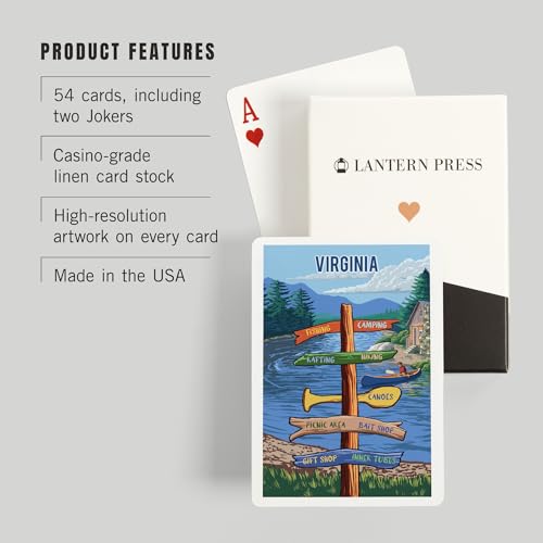 Baraja Virginia Signpost River 52 cartas poker miniatura 3