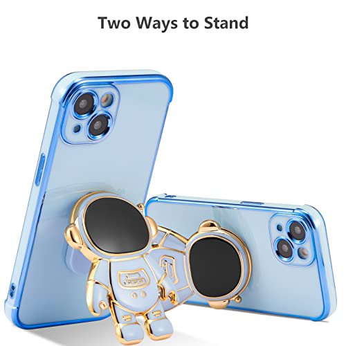 Coque iPhone 14 Plus silicone bleu pour regarder vos vidéos mains libres - 3