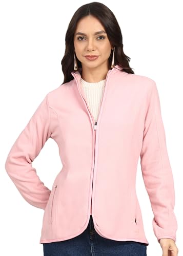Image of Alan Jones Clothing Women's Standing Collar Zipper Fleece Standard Length Jacket