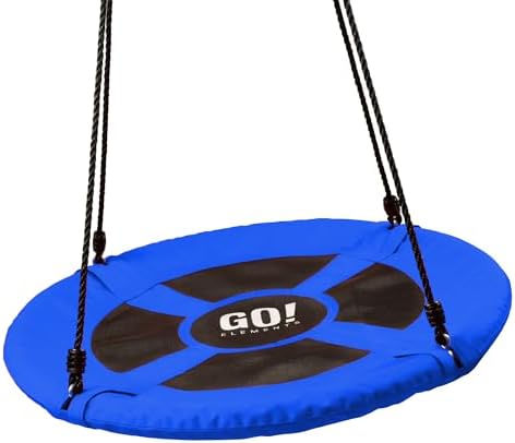 GO!elements Nestschaukel Outdoor | Kinderschaukel oder Gartenschaukel | Höhenverstellbare Schaukel für Kinder & Erwachsene (Familienschaukel) bis 150 KG belastbar | Größe: ø 80cm,
