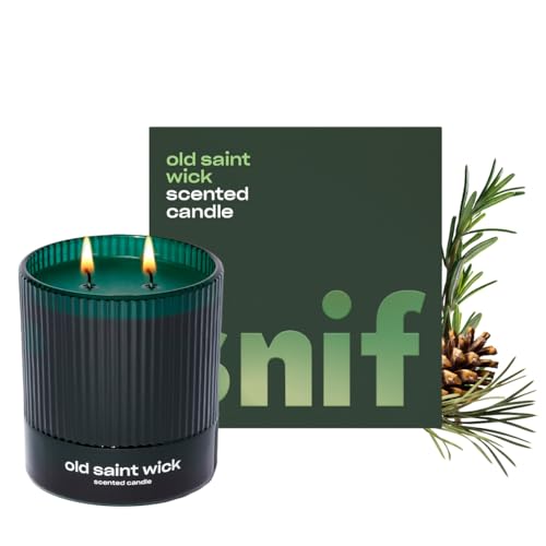 Old Saint Wick Scented Holiday Candle by Snif, Woody, Aromatic, Fir Scent, 50+ Hours, 100%...