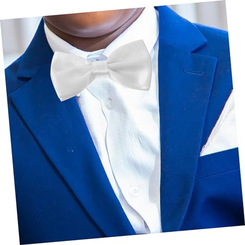 Kit de fajín y moño con pañuelo blanco para hombre miniatura 5